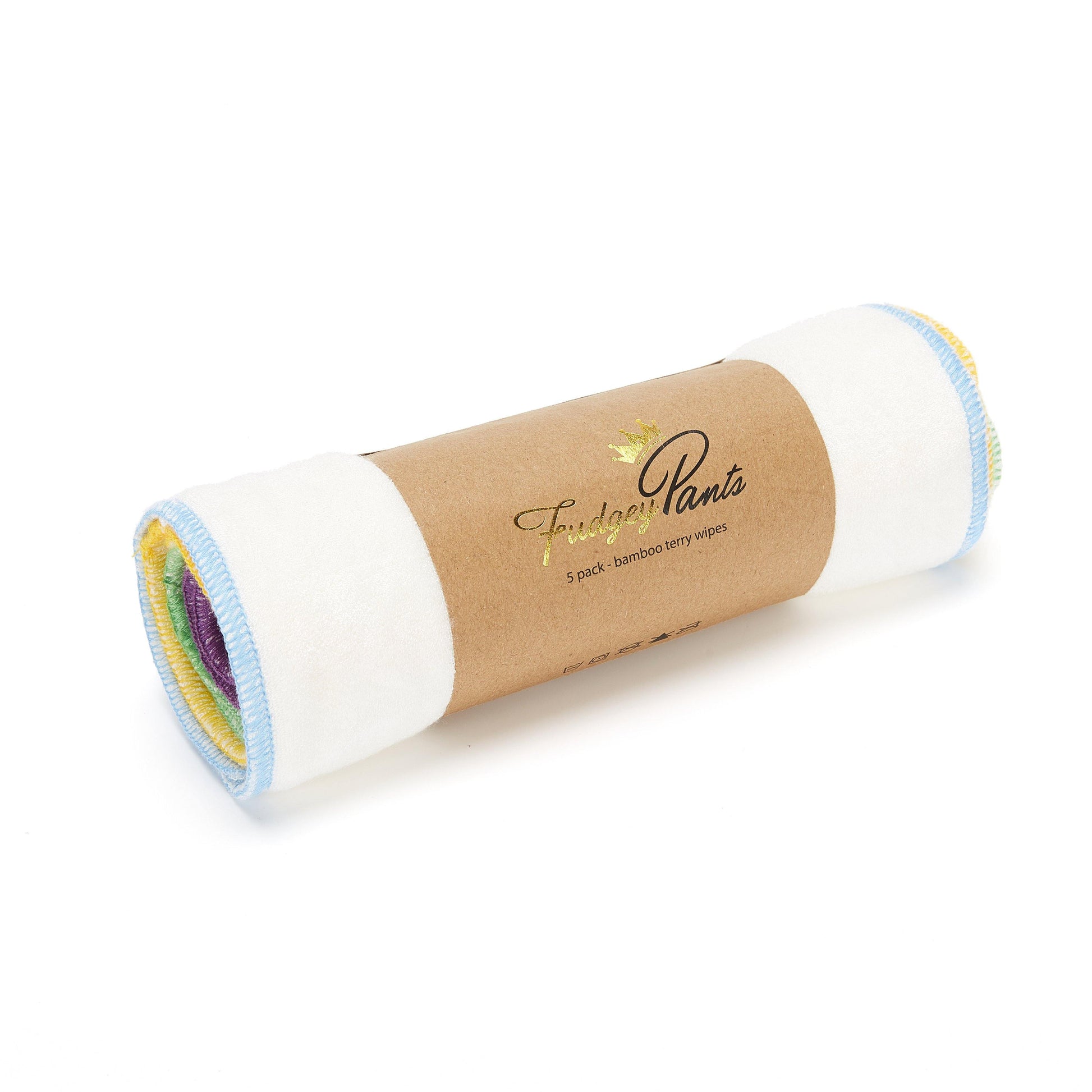 Five Reusable Bamboo Baby Wipes - Fudgey Pants