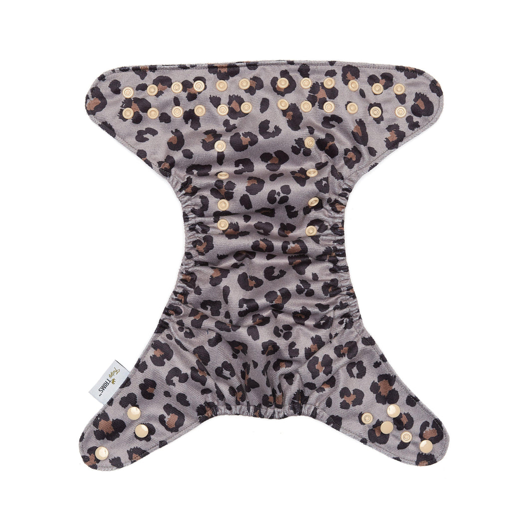 Fudgey TRIMS™ Pocket Nappy - Classic Leopard (Minky) - Fudgey Pants