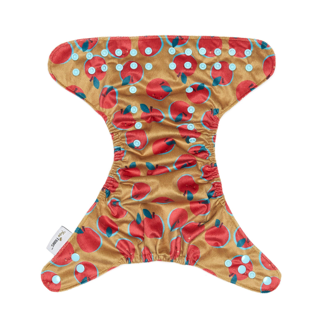 Fudgey TRIMS™ Pocket Nappy - Happy Apples (Minky) - Fudgey Pants
