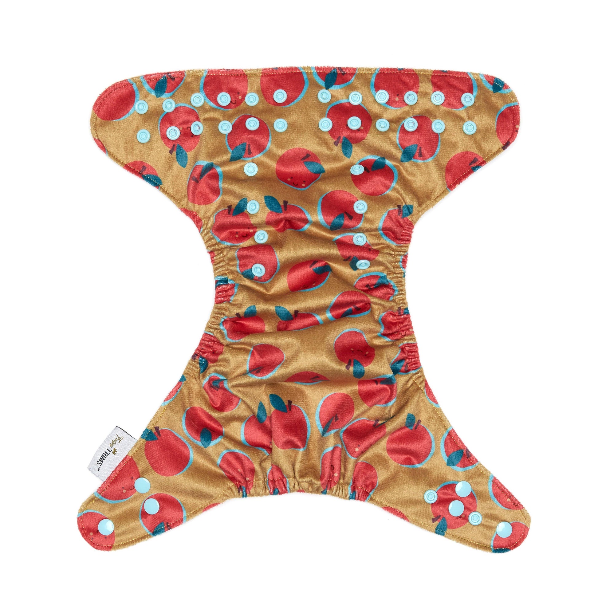 Fudgey TRIMS™ Pocket Nappy - Happy Apples (Minky) - Fudgey Pants