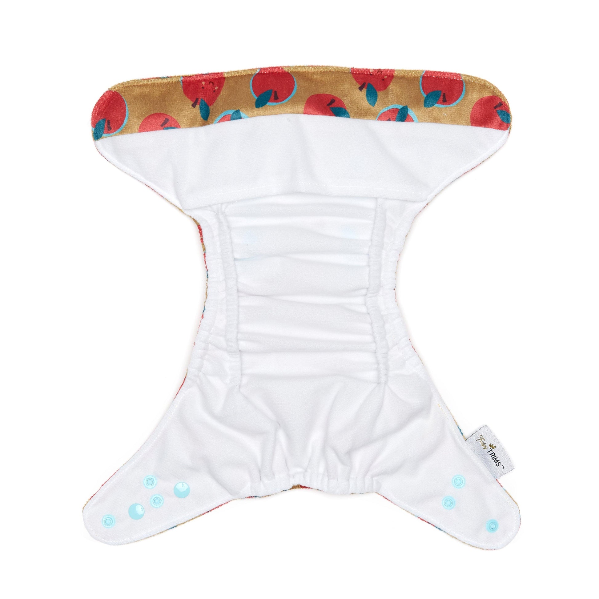 Fudgey TRIMS™ Pocket Nappy - Happy Apples (Minky) - Fudgey Pants
