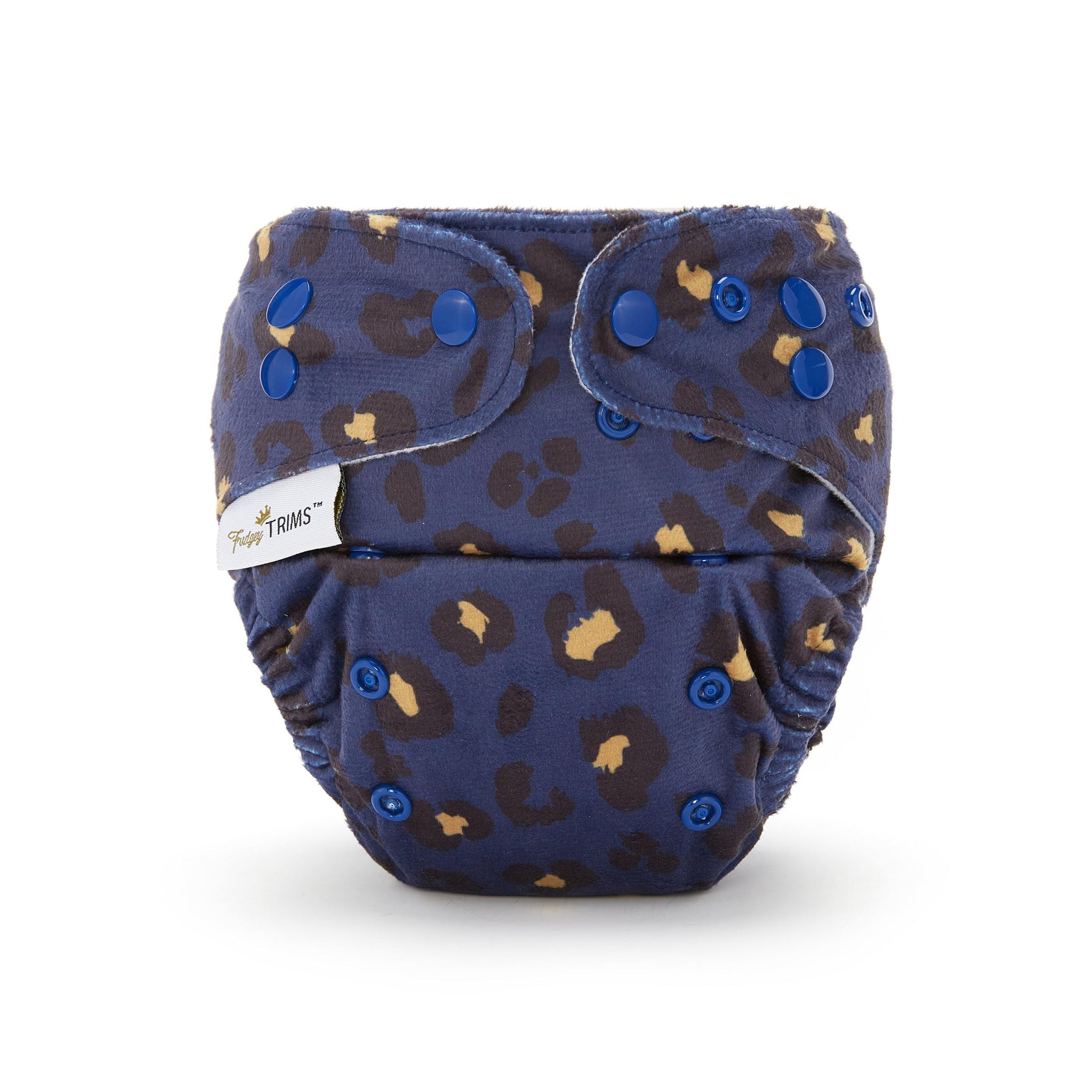 Fudgey TRIMS™ Pocket Nappy - Midnight Leopard (Minky) - Fudgey Pants