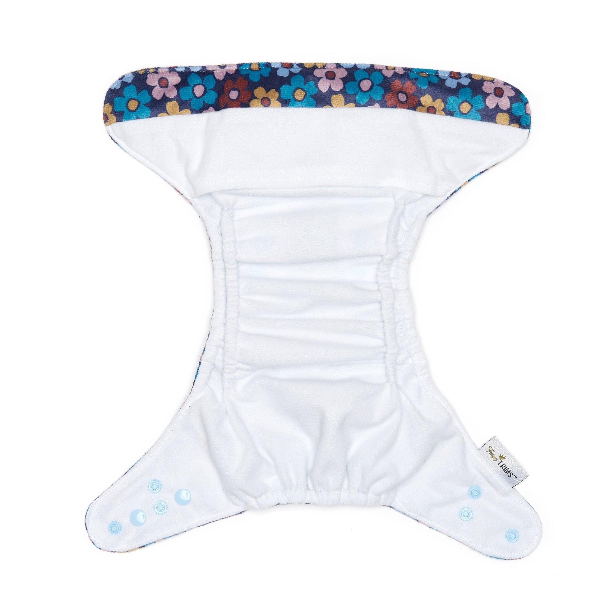 Fudgey TRIMS™ Pocket Nappy - Retro Floral (Minky) - Fudgey Pants