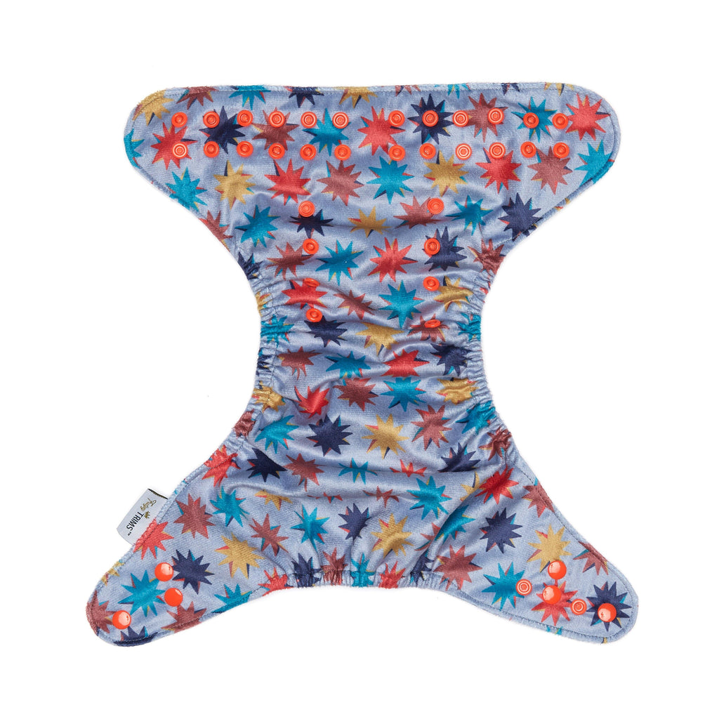 Fudgey TRIMS™ Pocket Nappy - Star Burst (Minky) - Fudgey Pants