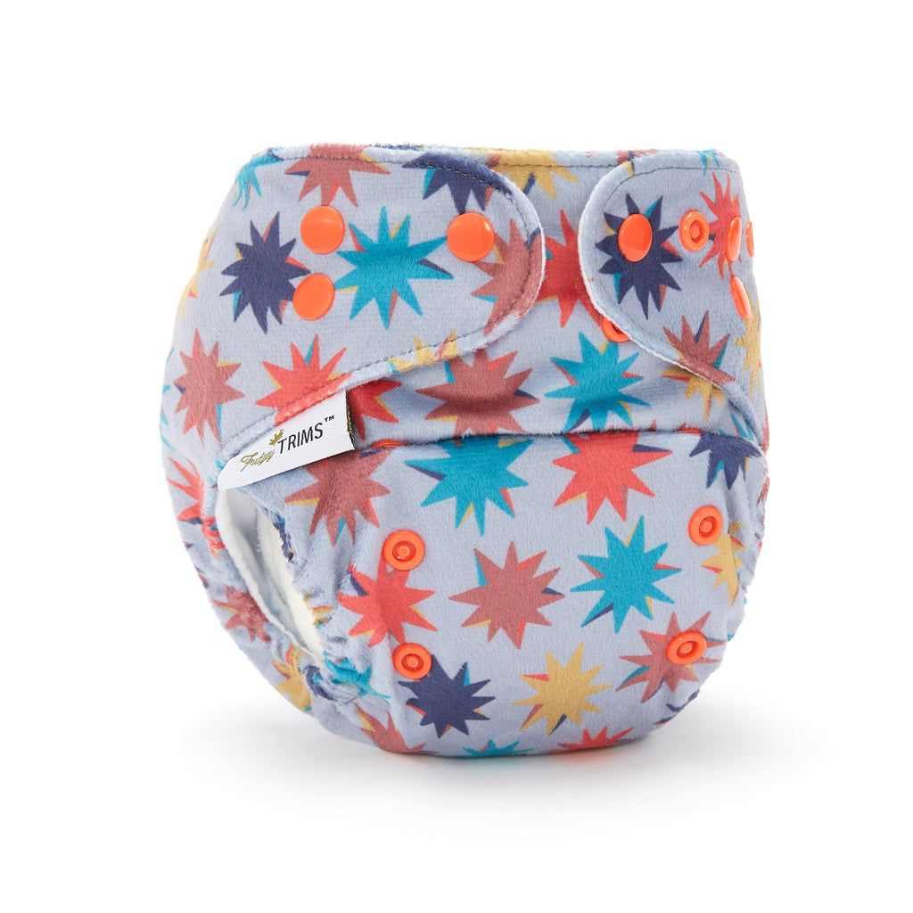 Fudgey TRIMS™ Pocket Nappy - Star Burst (Minky) - Fudgey Pants