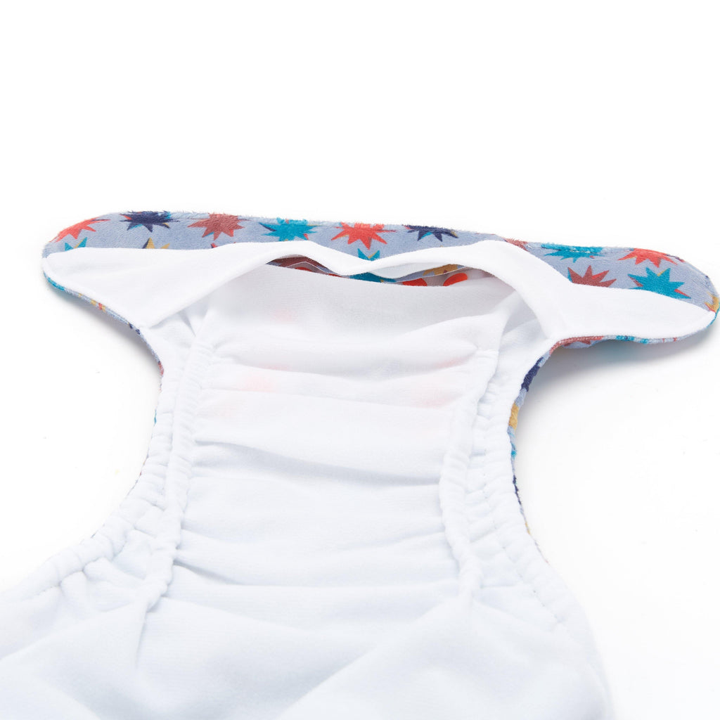 Fudgey TRIMS™ Pocket Nappy - Star Burst (Minky) - Fudgey Pants