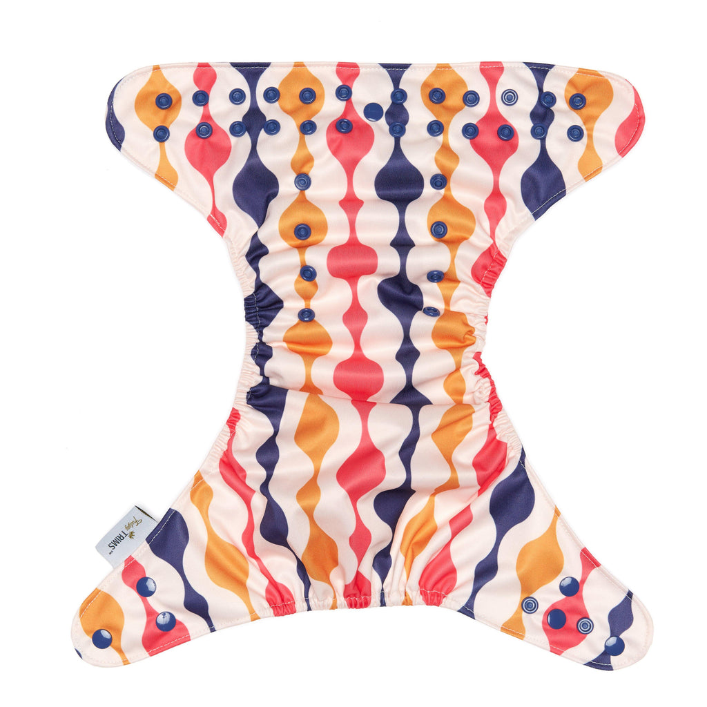 Fudgey TRIMS™ Pocket Nappy - Retro Geo - Fudgey Pants