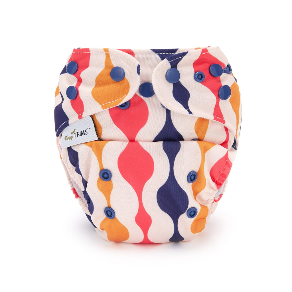 Fudgey TRIMS™ Pocket Nappy - Retro Geo - Fudgey Pants