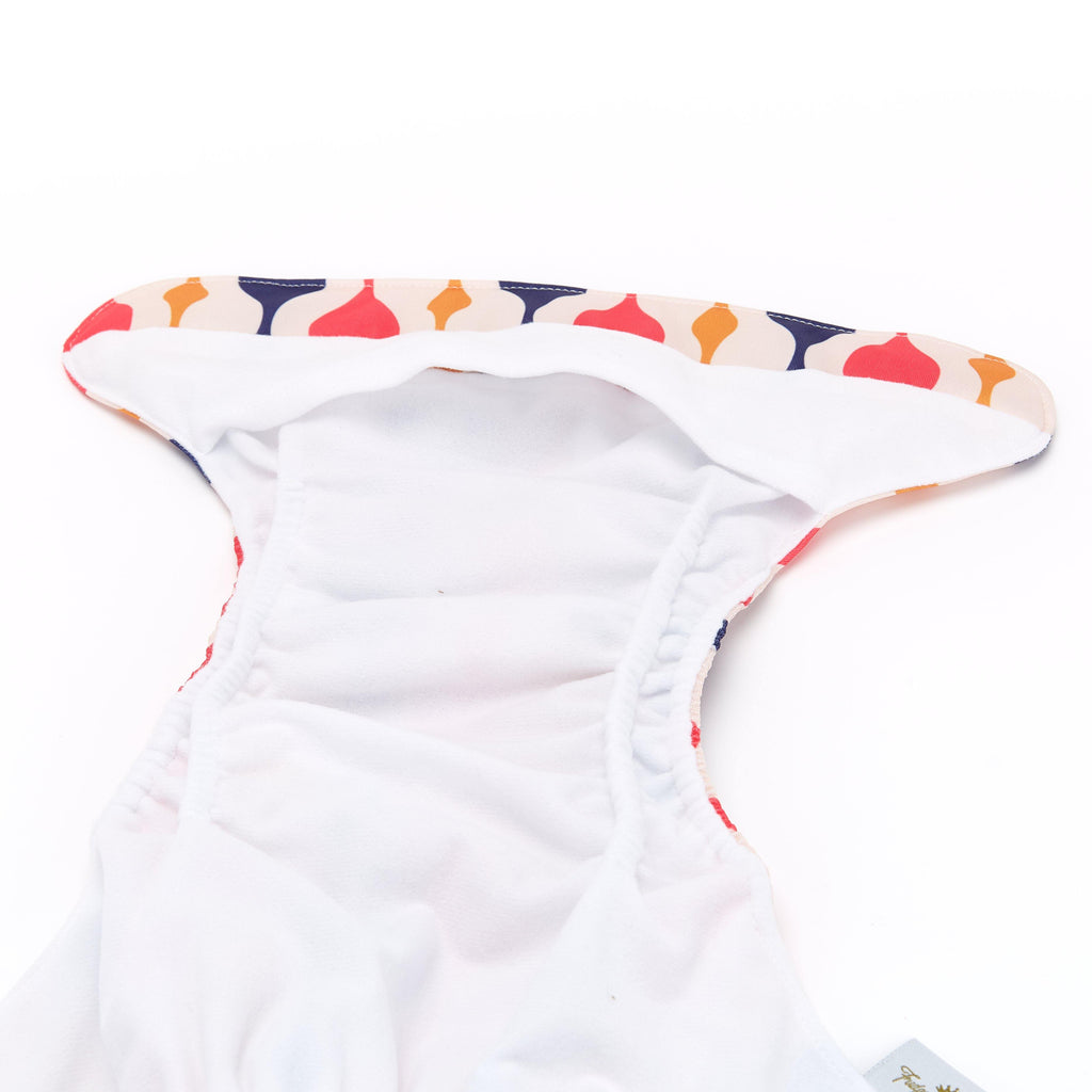 Fudgey TRIMS™ Pocket Nappy - Retro Geo - Fudgey Pants
